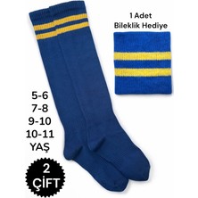 Allians Çocuklar Için Çok Renkli Çemberli Spor Çorabı, Halı Saha ve Maç Tozluğu