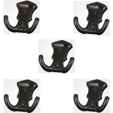 River Plastik Askı, Kobra Siyah 5 Adet, Vidaları ile Birlikte Gönderilir