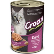 Crocus Yetişkin Kedi Ciğerli Yaş Mama 400g