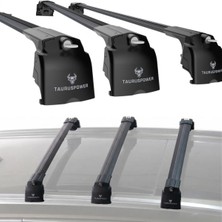 Taurus Power Volkswagen Tayron 2024–2025 Uyumlu TAURUSPOWER TRS-2 Kilitli Sistem Ara Atkı Tavan Barı Siyah (3 Adet)