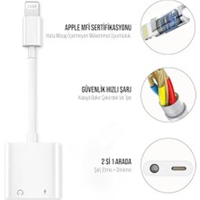 River Lightning To 3.5mm & Lightning Dönüştürücü | Çift Çıkış Adaptörü | Yüksek Ses Kalitesi ve Hızlı Şarj | Kulaklık Desteği | Şık ve Dayanıklı Tasarım