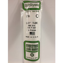 Evergreen 236 12,70*355 mm Yuvarlak PROFIL-2ADET -Beyaz