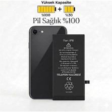 Telefon Kulübesi iphone 8 Uyumlu Batarya Pil Güçlendirilmiş + Tamir Seti