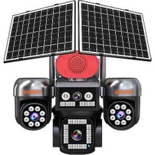 AV-S446 4 Kameralı 3 Ptz'li 12MP Güneş Enerjili Akıllı Kamera