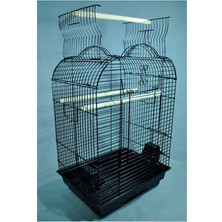 EuroGold Hnrlishp Pet Papağan Kafesi Açilir Çatili Siyah 47X36X70 x 1 Adet