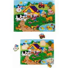 River Tahta Raptiyeli Bultak Puzzle 9 Parça Çiftlik