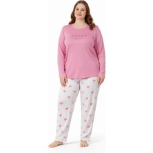 Pemilo Kadın 20746 Büyük Beden Uzun Kol Milan Pijama Takımı