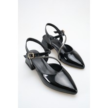 ich1one Torino Kadın Rugan Topuklu Babet Ayakkabı – 5 cm Topuk, Günlük ve Ofis Şıklığı 1106