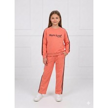 Stilera Kız Çocuk More Love Yazılı Pembe Alt Üst Takım