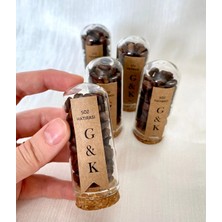 20 Adet Kişiye Özel Nişan, Söz, Kına ve Düğün Şişeli Kahve Çekirdekli Hediyelik