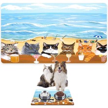 Özbience Evcil Hayvan Beslenme Matı, Emici, Su Geçirmez ve Kolay Temizlenir