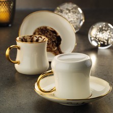 Sandro Moreno 1898 Line Gold Double 4 Parça 2 Kişilik Kahve Fincan Takımı 120 ml