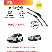 Kruger Toyota Rav4 Ön Muz Silecek Takımı 2014 Model Araca Özel (Aparatsız Direk Montaj)