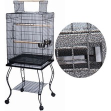 Qhpet Hnrlishp Sehpalı Papağan Kafesi Dövme Demir (51X51X129)