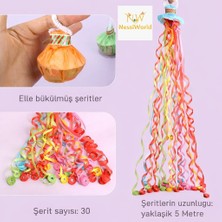 Just Cheap Store 30 Şeritli Renkli Elle Atılan Konfeti – 5 Metre Uzayan Şerit Konfeti 1 Adet