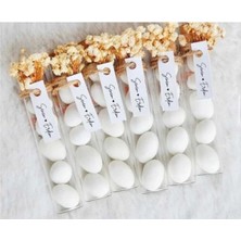 Cam Tüp Badem Şekeri - Nişan, Nikah, Kına, Düğün, Sünnet 10 Adet Kişiye Özel