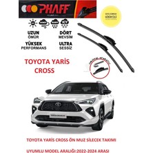 Phaff Toyota Yaris Cross Ön Muz Silecek Takımı 2023 Model Araca Özel (Aparatsız Direk Montaj)