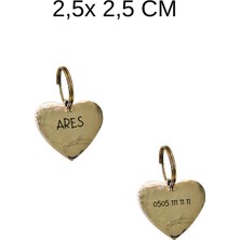 Özbience Künye Kalp Figürlü, 2,5x2,5 Cm, Evcil Hayvanlar Için Güvenli Tasarım