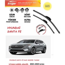 Kruger Hyundai Santa Fe Ön Muz Silecek Takımı 2023 Model Araca Özel (Aparatsız Direk Montaj)
