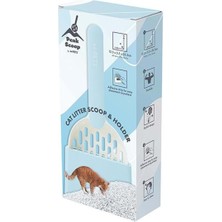 Özbience Pratik Kedi Kumu Temizliği Seti Beyaz ve Mavi Renkli