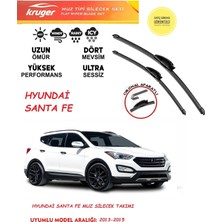 Kruger Hyundai Santa Fe Ön Muz Silecek Takımı 2015 Model Araca Özel (Aparatsız Direk Montaj)