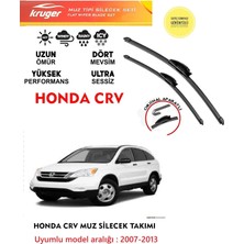 Kruger Honda Cr-V Ön Muz Silecek Takımı 2011 Model Araca Özel (Aparatsız Direk Montaj)