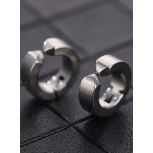 Çelik Erkek Sıkıştırmalı Unisex Küpe Deliksiz Kulaklara