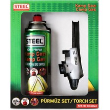 Şifa Anne Steel Pürmüz Seti Kamp Gazlı Torch Butan Propan Kartuşlu Profesyonel Pürmüz Mangal Kamp Mutfak Lehim Ateşleyici 227 gr