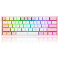 Redragon K617 Pembe Rgb %60 Tkl Red Switch Kablolu Mekanik Oyuncu Klavyesi Outlet