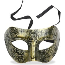 Marsilyan Altın Eskitme Yüz Maskesi - Antik Tarz Balo Maskesi