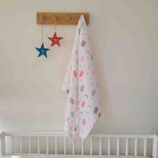 Zed Tasarım Atölyesi Müslin Battaniye Seti- 3lü Ağız Mendili, 2li Yaka Mendili ve Müslin Battaniye