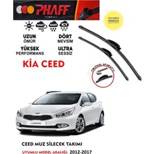 Phaff Kia Ceed Ön Muz Silecek Takımı 2016 Model Araca Özel (Aparatsız Direk Montaj)