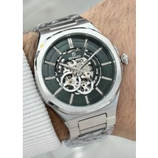 Reward Orijinal 2 Yıl Garantili 5ATM Su Geçirmezlik Yeşil Kadran Çelik Kordon Otomatik Erkek Kol Saati ILK.127.S