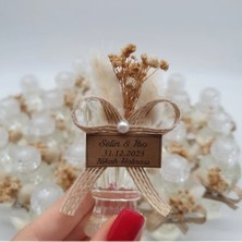 (100ADET) Jüt Model Cipso ve Pamuk Otlu Mika Şişe 50CC Limon Kolonyası