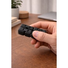 Katlanabilir Sonsuz Küp Hareketli Stres Oyuncağı Siyah