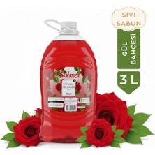 Solixel Gül Bahçesi Sıvı Sabun 3 Lt Ekonomik Boy Ferah Gül Kokulu El Sabunu