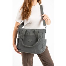 Oldso Sanmorris Kadın Büyük Boy Bölmeli Suya Dayanıklı Paraşüt Kumaş Çapraz ve Omuz Askılı Çanta 3032