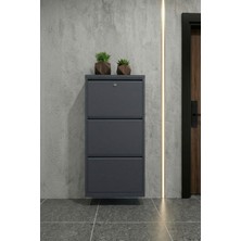 Metalium Concept Kilitli 3'lü (Üçlü) Metal Ayakkabılık Antrasit
