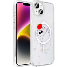 Elsah iPhone 15 Uyumlu Kılıf M-Safe Şarj Özellikli Şeffaf Rovena Sert Kapak