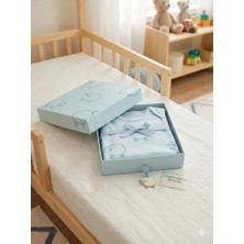 Şimo Butik Kız Erkek Çocuk Bebek Kolsuz Askılı Çıtçıtlı Body-Badi %100 Organik Pamuk 3.5-4-5-6 Yaş Büyük Koyun Mavi