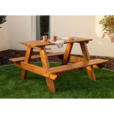 Platanus Çocuk Piknik Masası -Ahşap-Kahverengi Lux