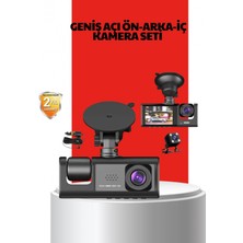 Marsilyan 170° Geniş Açı Ön-Arka-Iç Kamera Seti – Tam Kapsamlı Araç Güvenliği