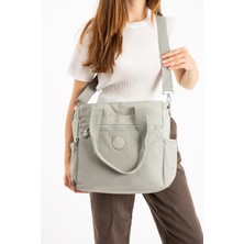 Oldso Sanmorris Kadın Büyük Boy Bölmeli Suya Dayanıklı Paraşüt Kumaş Çapraz ve Omuz Askılı Çanta 3032