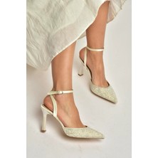 Fox Shoes U676417604 Ten Kumaş Ince Topuklu Kadın Abiye Ayakkabı