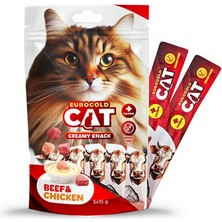 EuroCat Hnrlishp Eurogold Cat Sıvı  Ödülü Dana - Tuk Etli 5X15GR
