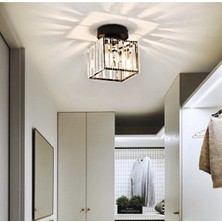 Allians Modern Kristal Tavan Avizesi, Şık Kare Tasarım, Elegant Dekorasyon Aksesuarı