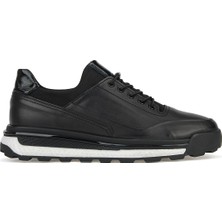 Ziya, Erkek Hakiki Deri Sneaker 1611053Z17602 Siyah