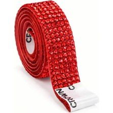 Arabasına Aşıklar Kulübü Kırmızı Yapışkanlı Şerit  Taş En 6 Adetli Taş Boy 40CM