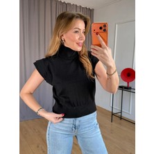 Size Özgü Siyah Balıkçı Yaka Bluz