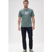 Jack & Jones Jack Jones Jj Baskılı Erkek Bisiklet Yaka Tişört 12297849